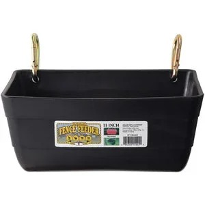 11″ FENCE FEEDER W/HARDWARE blk