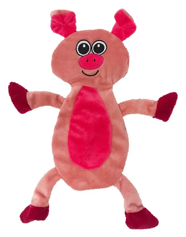 12″ Pig Crinkle Flat Dog Toy
