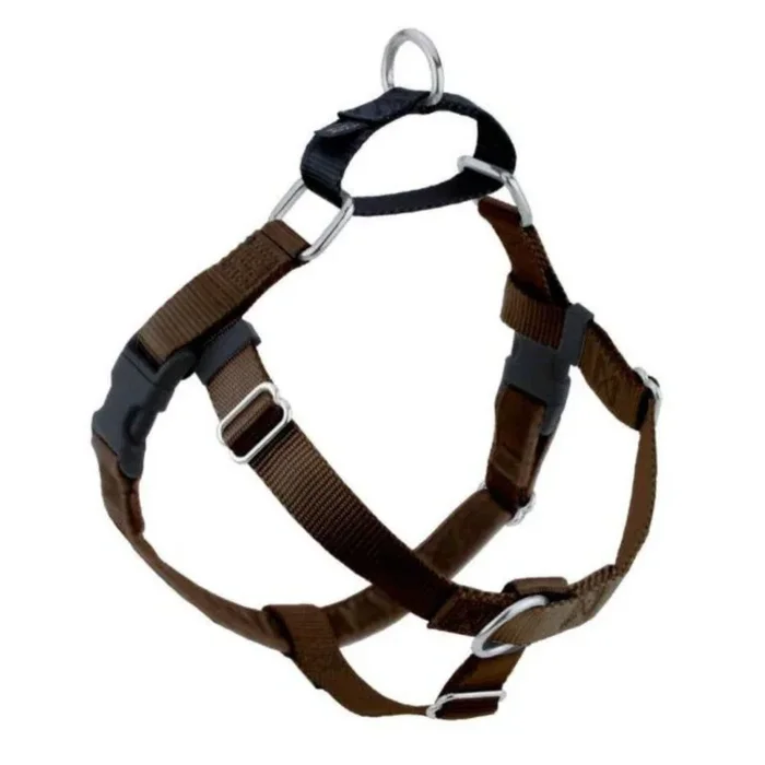 2 Hounds Design No-Pull Dog Harness Deluxe Training Package – Brown and Black