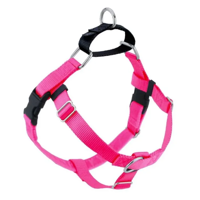 2 Hounds Design No-Pull Dog Harness Deluxe Training Package – Hot Pink and Black