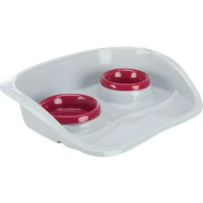 2 plastic dog bowls Trixie