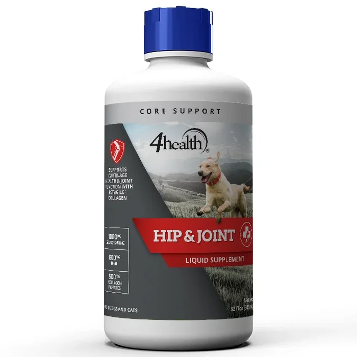 4health Hip and Joint Liquid Supplement for Dogs and Cats, 32 oz.