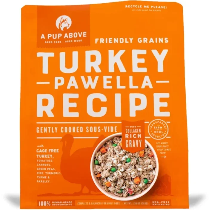 A Pup Above Frozen Dog Food, Turkey Pawella Flavor, 7 lb Bags