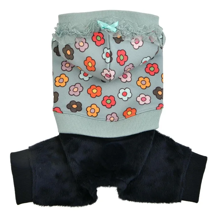 Aconite Hooded Dog Jumpsuit by Pinkaholic – Mint