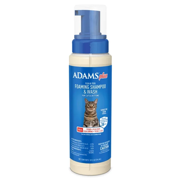 ADAMS™ Plus Flea & Tick Foaming Shampoo & Wash for Cats & Kittens