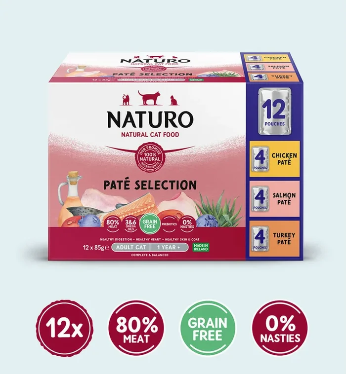 Adult Cat Pate Selection – Grain Free Cat Food | 85g Pouches x 12