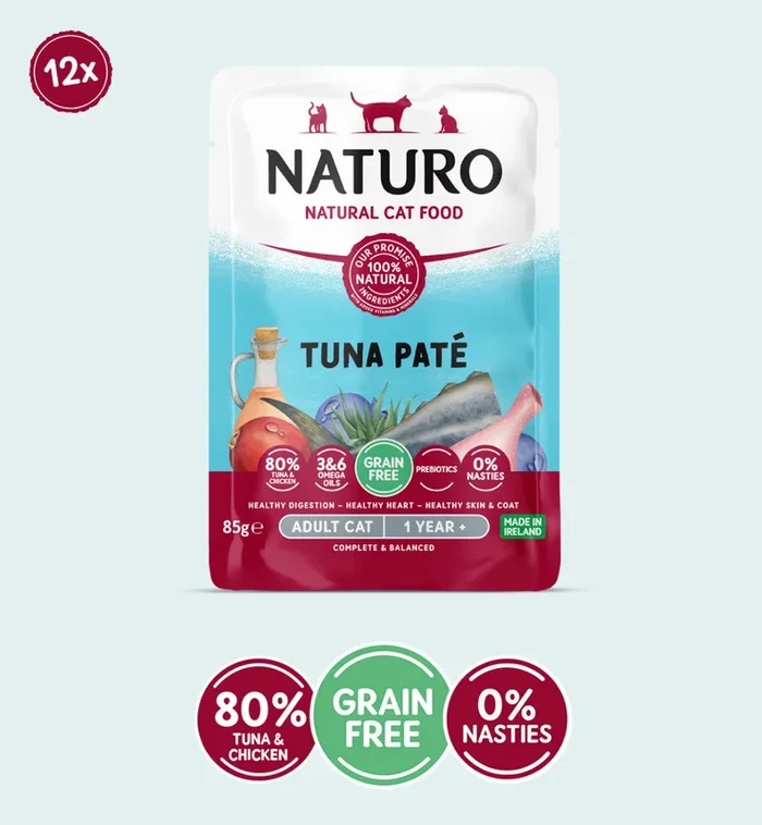 Adult Cat Tuna Pate – Grain Free Cat Food | 85g Pouches x 12
