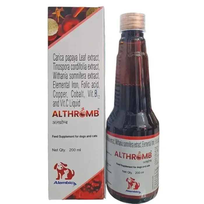 Alembic Althromb Syrup Platelet Booster for Dogs and Cats 200ml