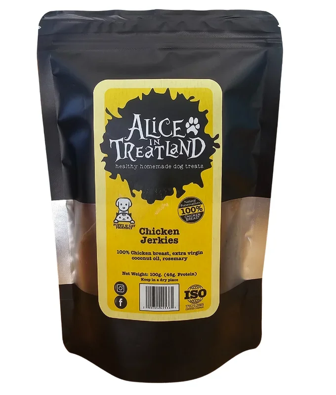 Alice in Treatland – Chicken Jerkies 100g