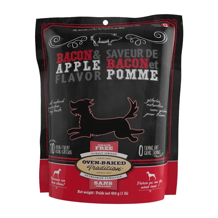 All Natural Dog Treat – Grain Free Bacon and Apple – 1 lb