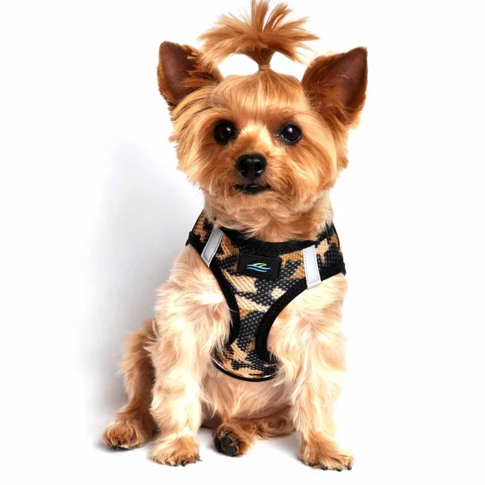 American River Camo Choke Free Dog Harness by Doggie Design – Brown