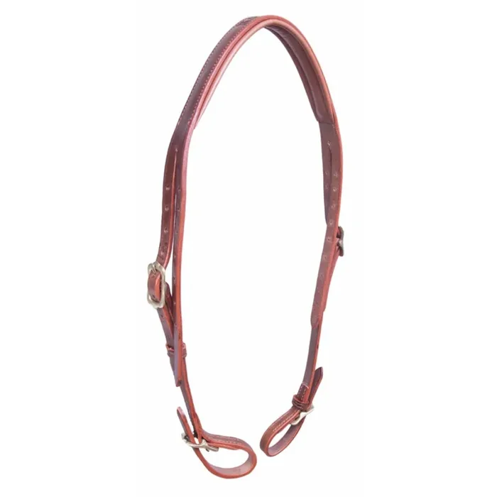 Anatomical leather headrest for horses Karlslund Kombi [Size 3x76x4 cm]
