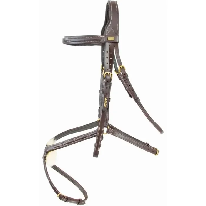 Anatomical leather riding bridles T de T Kessel Croisé