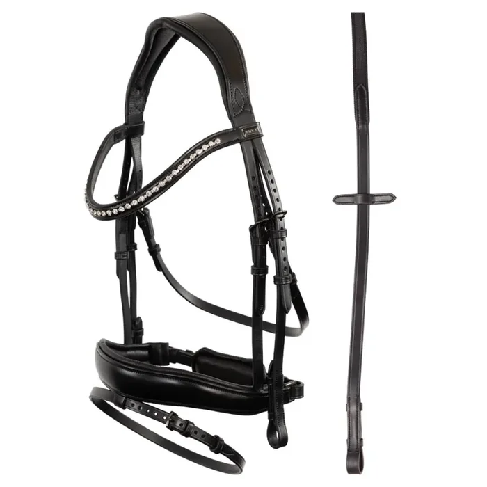 Anatomical metal combination noseband bridles ANKY Pullbackgun