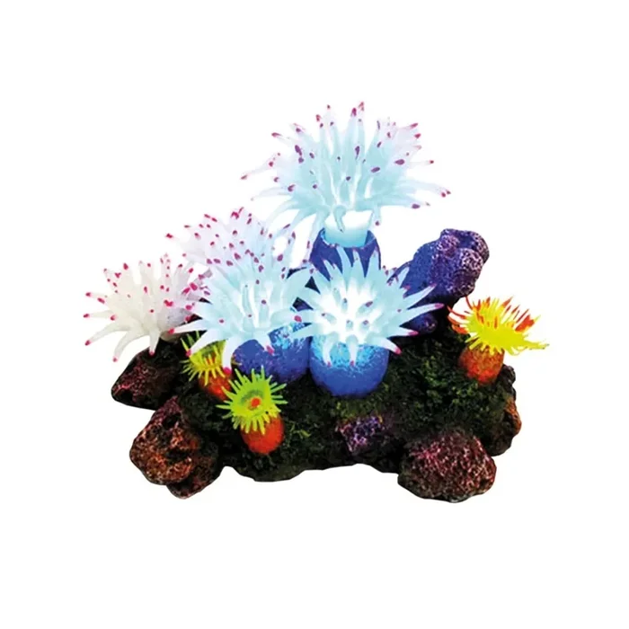 Anemone aquarium decoration with led Nobby Pet [Size 16.5x12x11 cm]