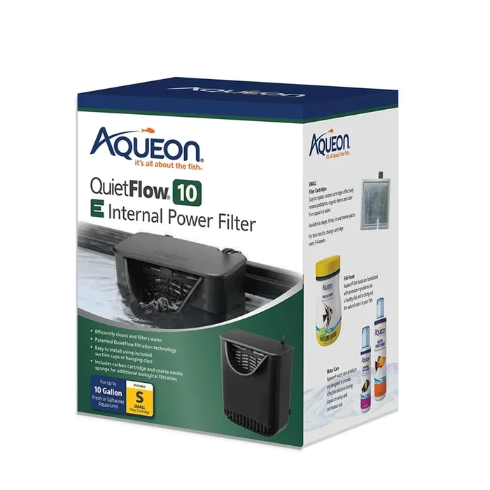 Aqueon QuietFlow E Internal Power Filter Small – 10 gal