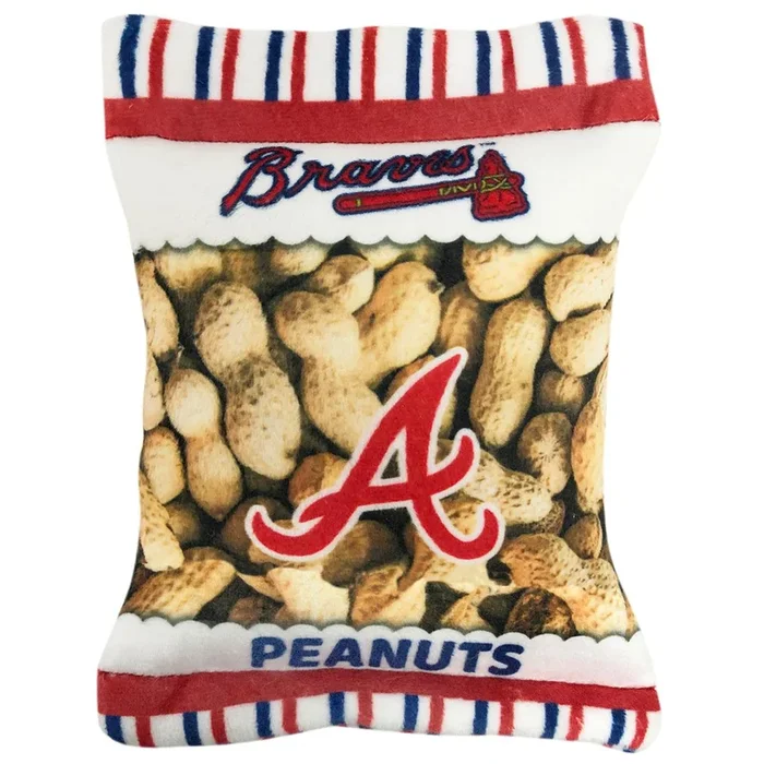 Atlanta Braves Peanut Bag Dog Toy by Pet’s First