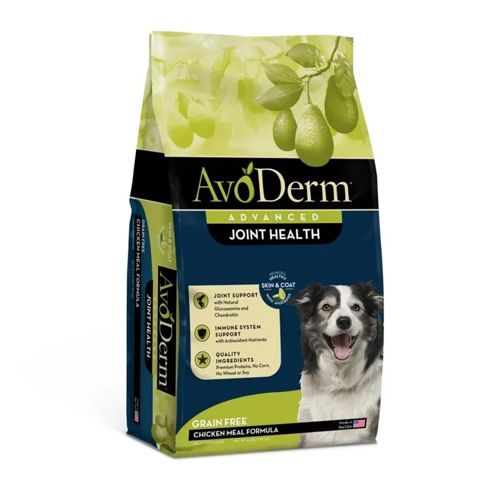 AvoDerm Natural Advanced Joint Health Grain-Free Chicken Meal Formula Adult Dry Dog Food 4-lb