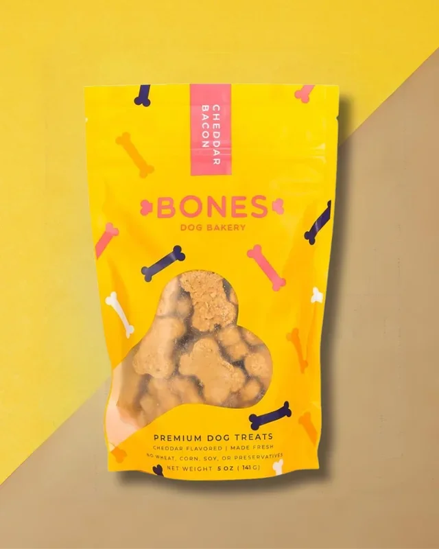 Bacon & Cheddar Crunchy Baked Dog Treats