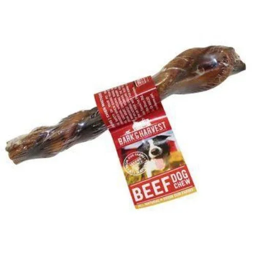 Bark & Harvest 12 Inch Beef Bully Twist Dog Chew