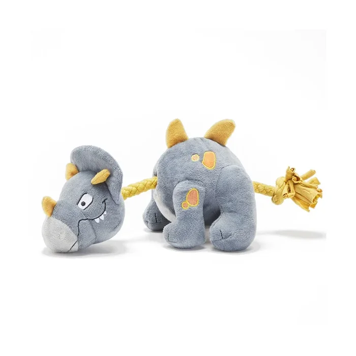 BARK Plush Rope Dog Toy – Herbert the Herbivore