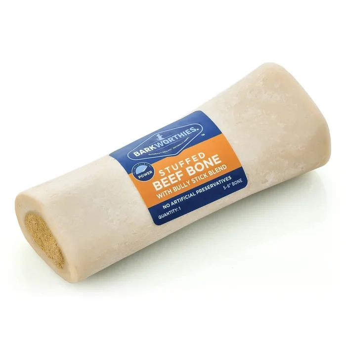 Barkworthies 5-6″ Shin Bone Stuffed with Bully Stick Blend