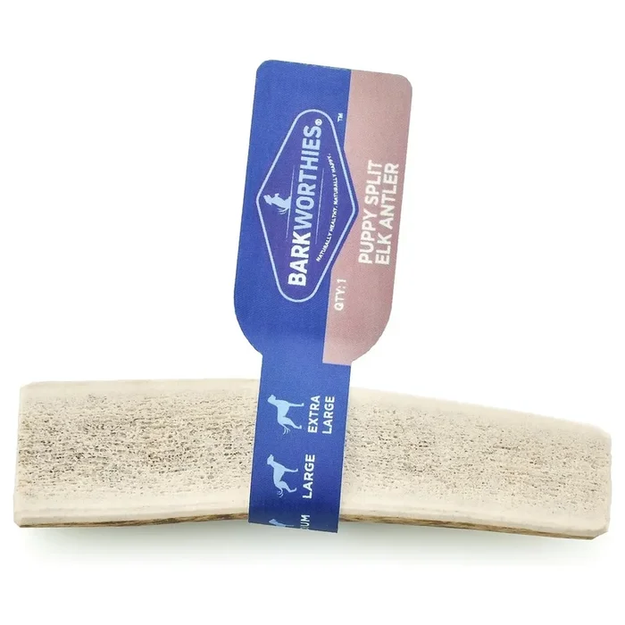 Barkworthies Split Elk Antler Medium Breed Dog Chews