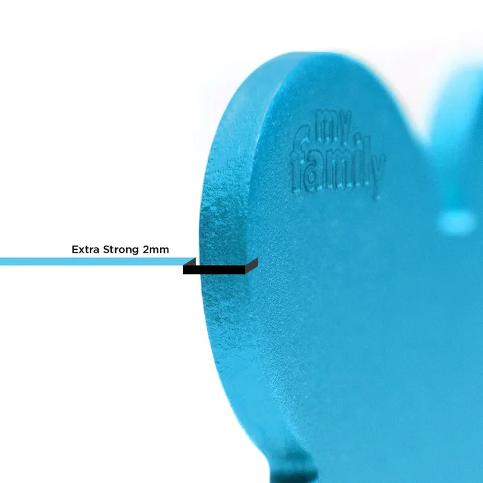 Basic Aluminum Big Circle Light Blue ID Tag – MyFamily