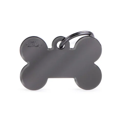 Basic Black Brass Big Bone ID Tag