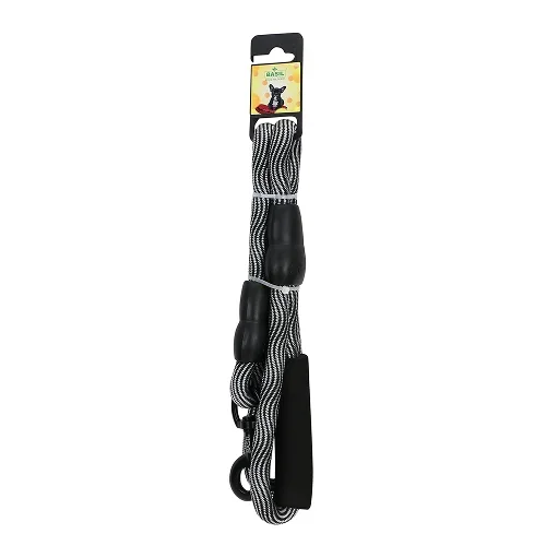 Basil Rope Leash for Dogs (Black/Gray)