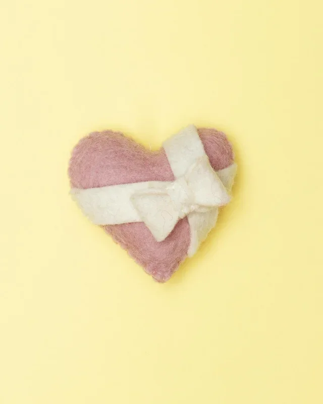 Be My Heart Wool Cat Toy