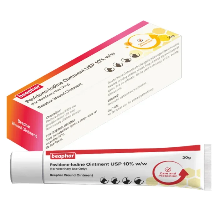 Beaphar Povidone Iodine Wound Healing & Antiseptic Ointment for Dogs & Cats