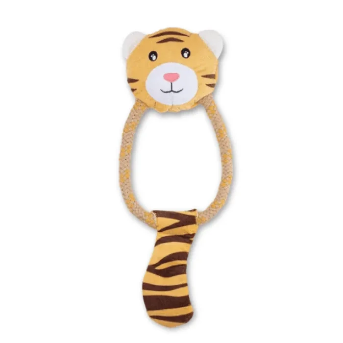 Becopets Dog Toys – Soft Hemp Rope Toys – Tiger