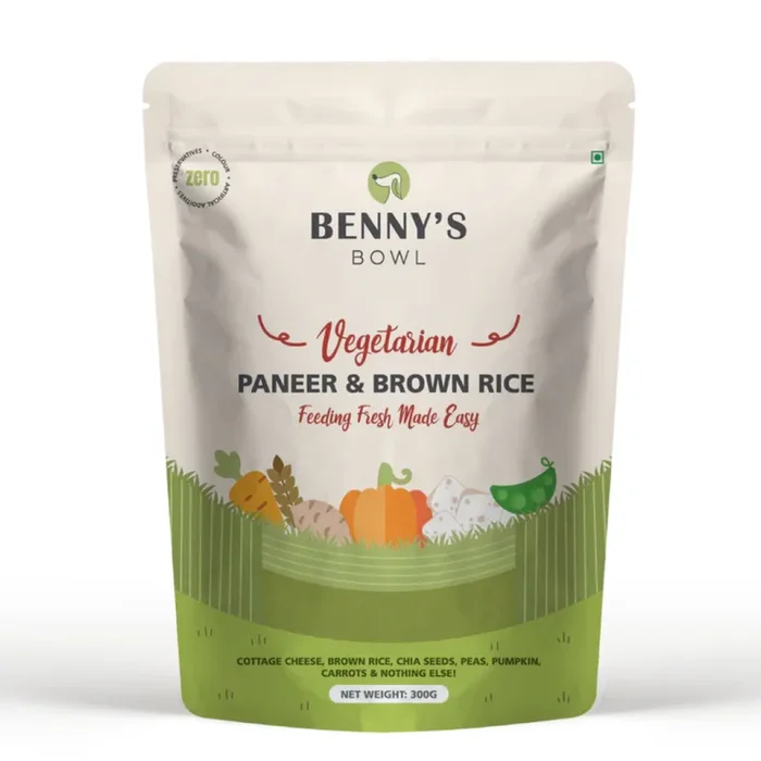 Bennys Bowl Paneer and Brown Rice Dog Fresh and Wet Food