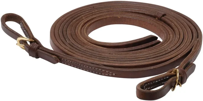 Berlin Leather Heavy Oiled Hermann Oak Split Reins, Water Loop Ends