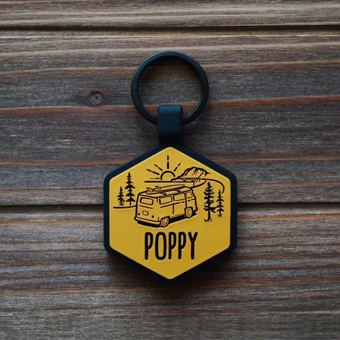 Besties Pets – Road Trippin’ Silicone ID Tag