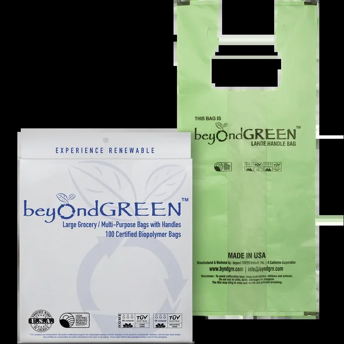 beyondGREEN Plant-Based Cat Litter Poop Waste Pick-Up Bags with Handles