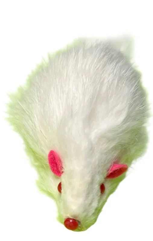 Big Furry Mouse 7″ – Black or White