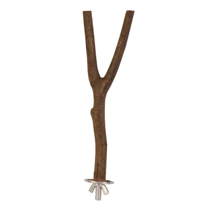 Bird perches form y screw fastening bark wood Trixie