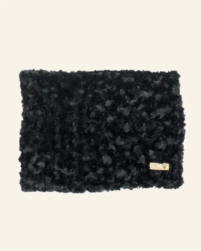 Black Curly Sue Dog Plush Blanket (Made in the USA)