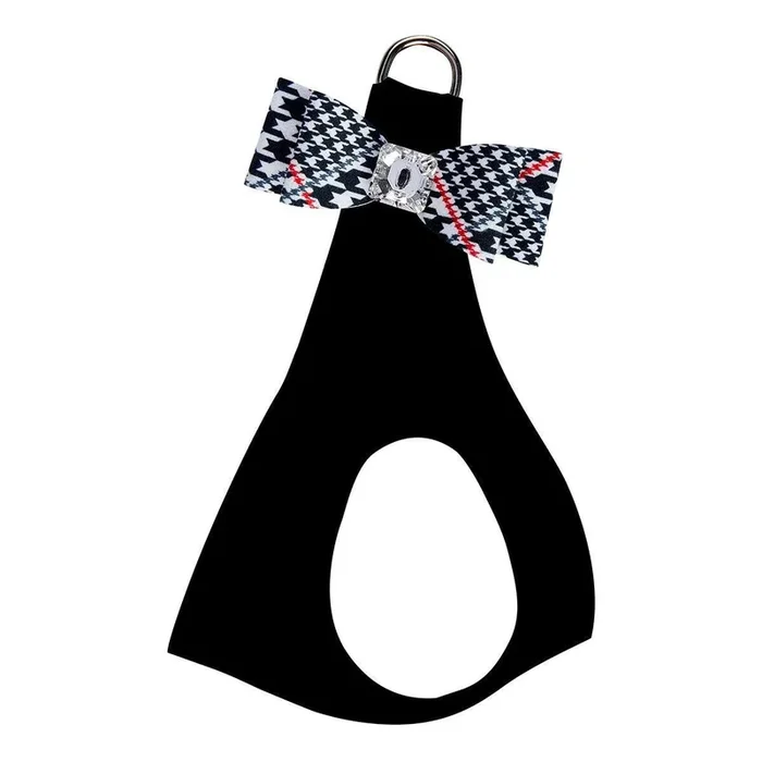 Black Glen Houndstooth Big Bow Step In Harness