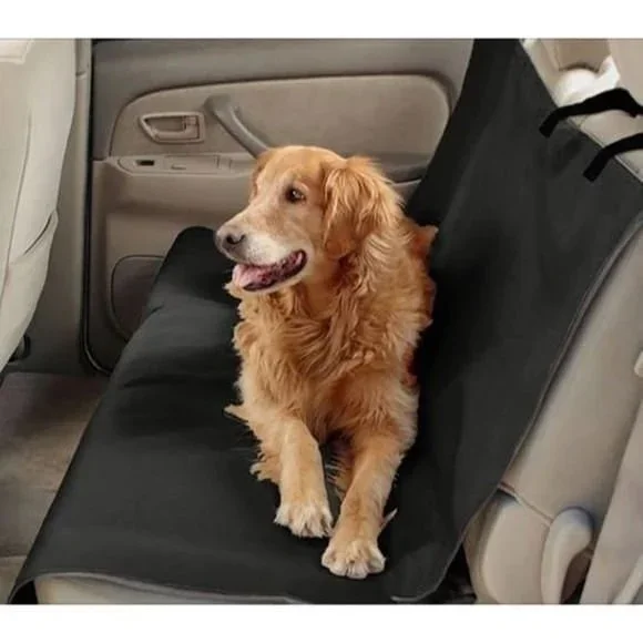 Black Waterproof Bench Pet Car Seat Cover, 56″ x 47″