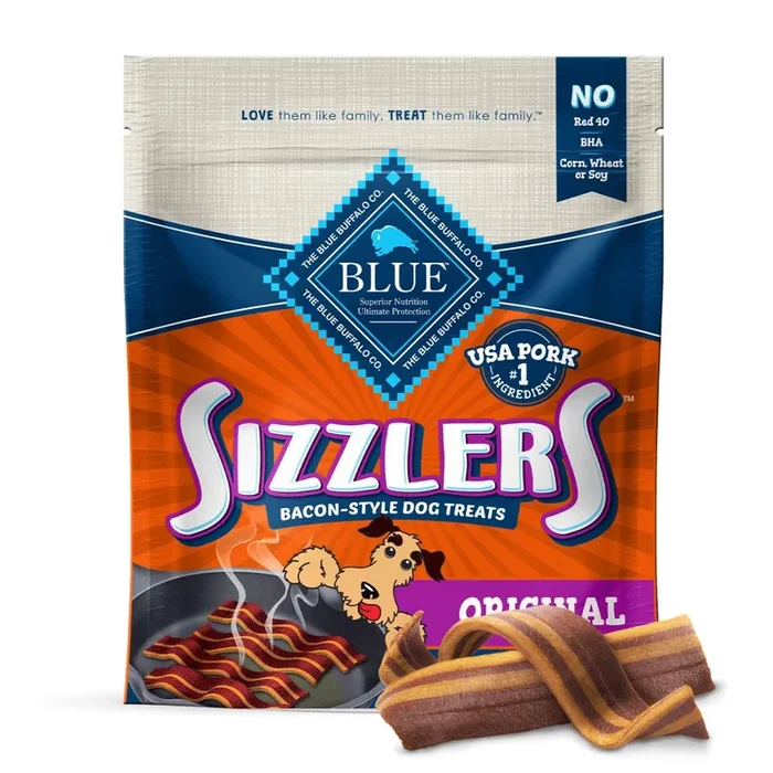 Blue Buffalo Sizzlers Dog Treats – Original Bacon Style