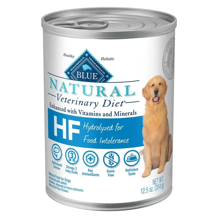 BLUE Natural Veterinary Diet HF Hydrolyzed for Food Intolerance for Dogs – Canned