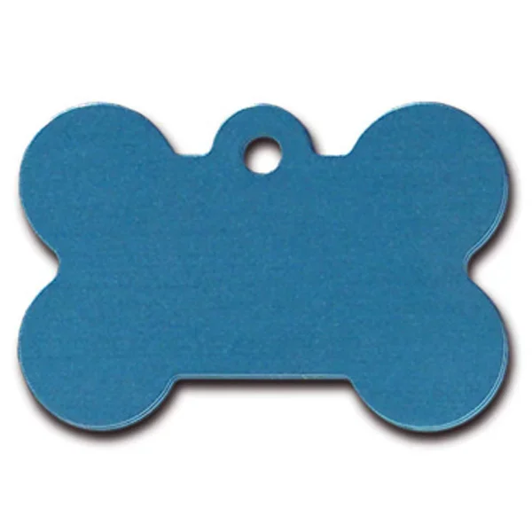 Bone Large Engravable Pet I.D. Tag – Blue