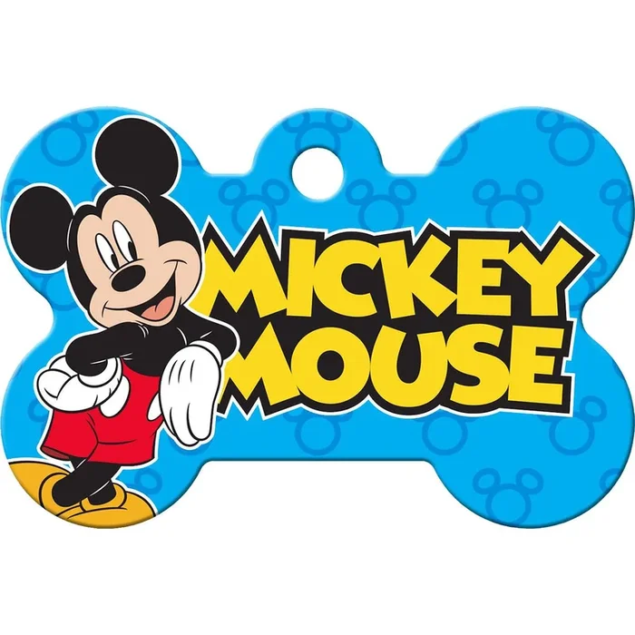 Bone Large Engravable Pet I.D. Tag – Disney© Mickey Mouse