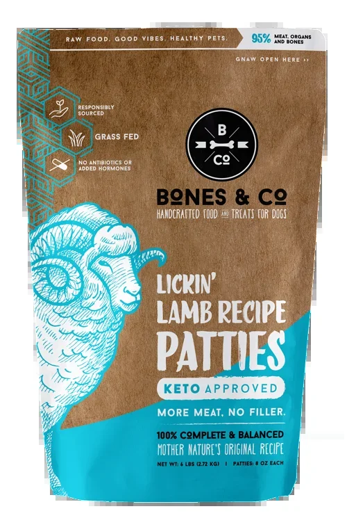 BONES & CO DOG LAMB FROZEN 3LB-6LB