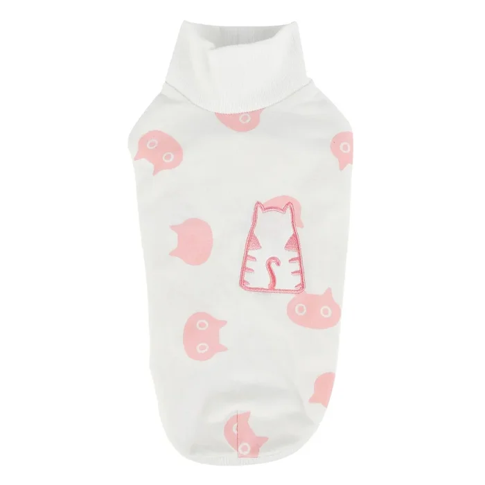 Boo Turtleneck Cat Shirt by Catspia – Ivory