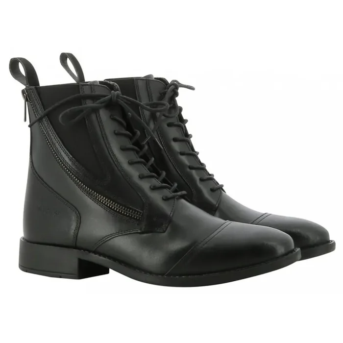 Boots women‘s zip and lace leather riding boots Norton Metal