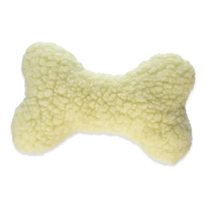 Boss Pet Digger’s White Fleece Plush Bone Dog Toy Large